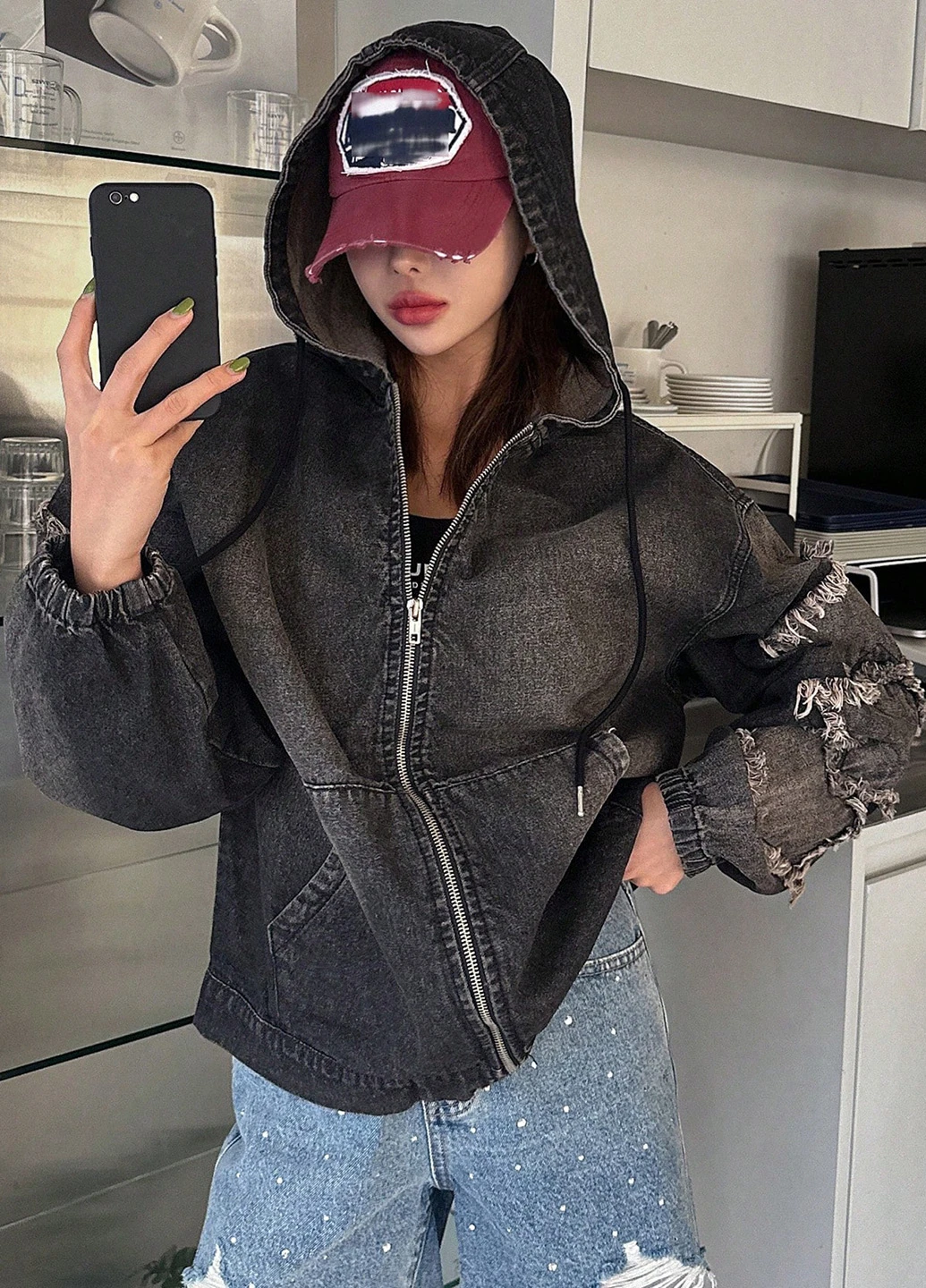 Серая демисезонная куртка SHEIN