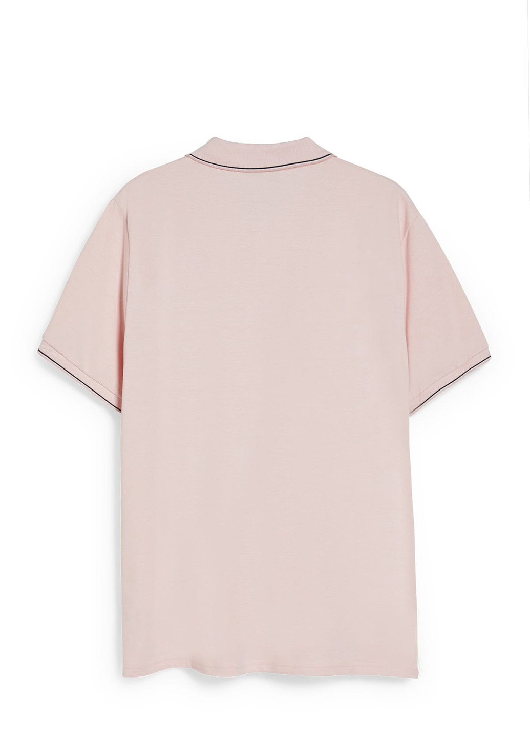 Светло-розовая футболка-поло для мужчин C&A однотонная