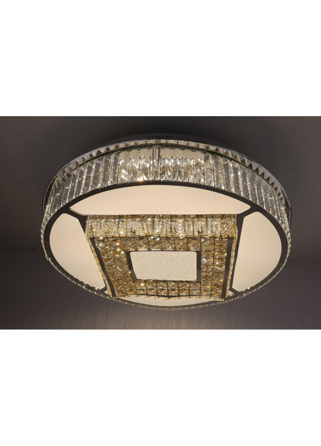 Люстра потолочная хрустальная LED с пультом C3132/800 Хром 19х72х72 см. Sunnysky (253122253)