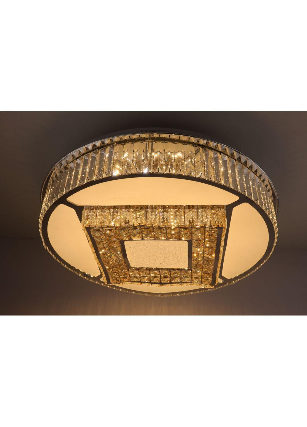 Люстра потолочная хрустальная LED с пультом C3132/800 Хром 19х72х72 см. Sunnysky (253122253)