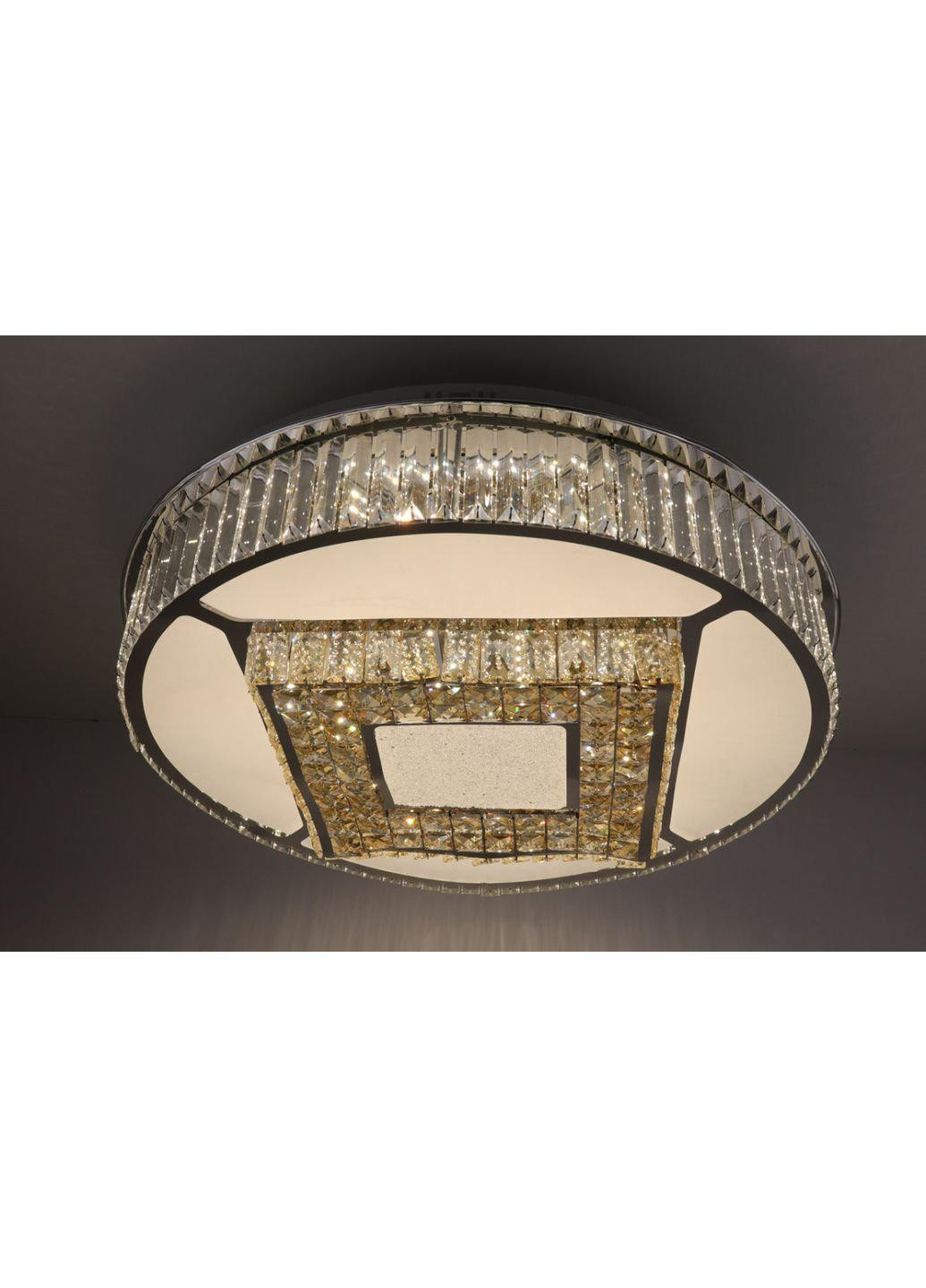 Люстра потолочная хрустальная LED с пультом C3132/800 Хром 19х72х72 см. Sunnysky (253122253)