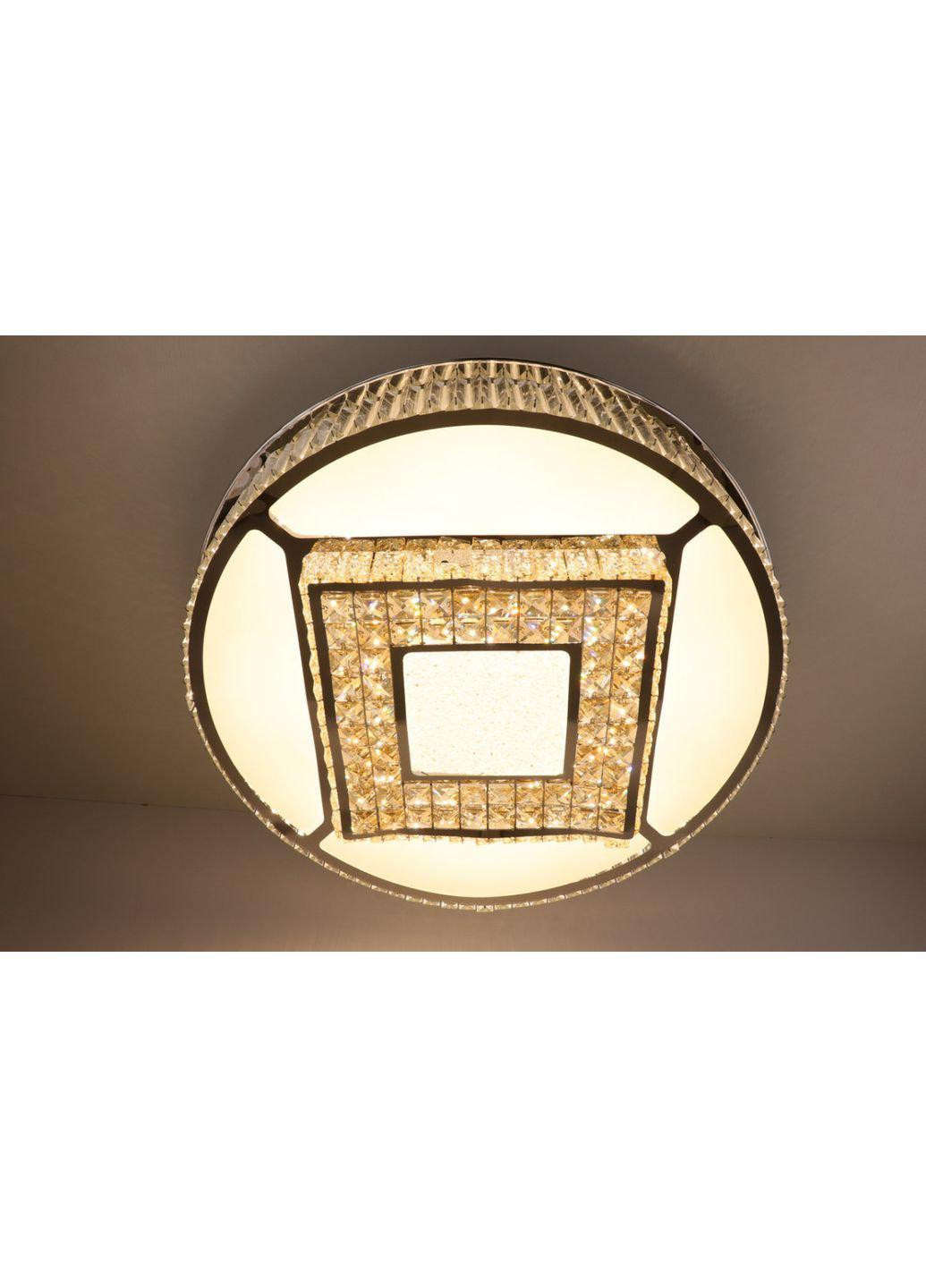 Люстра потолочная хрустальная LED с пультом C3132/800 Хром 19х72х72 см. Sunnysky (253122253)