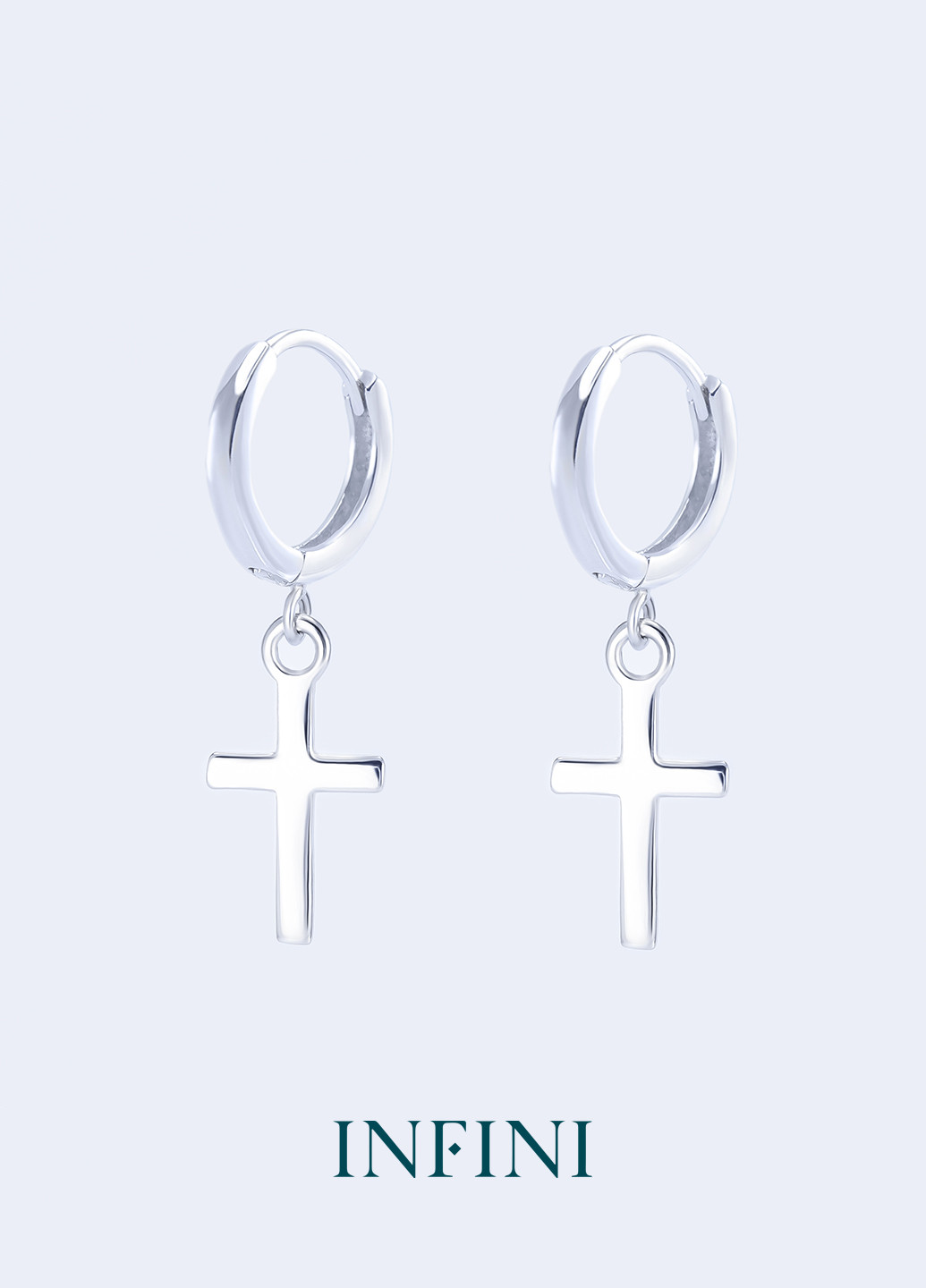 Сережки срібні Infini с крестами (251126746)