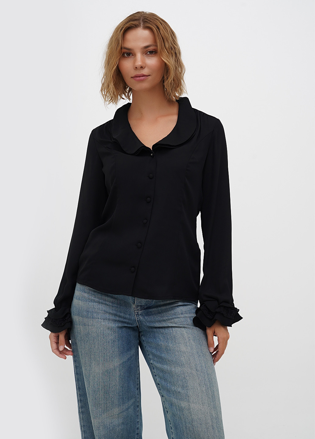 Чорна блуза Sassofono