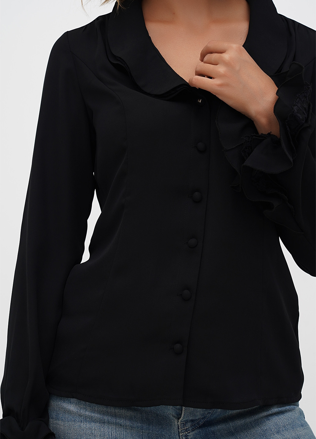 Чорна блуза Sassofono