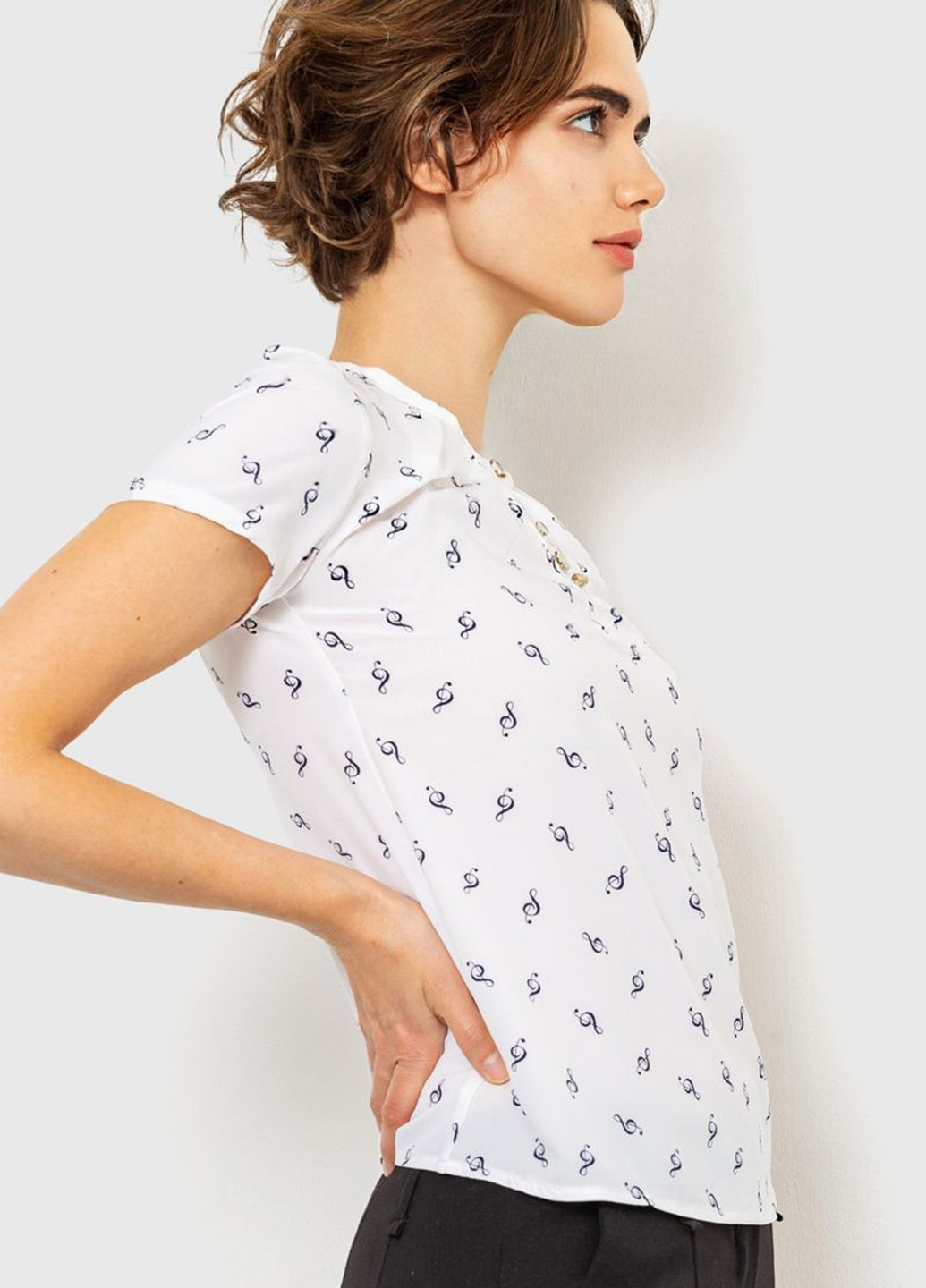 Молочная летняя блуза Ager
