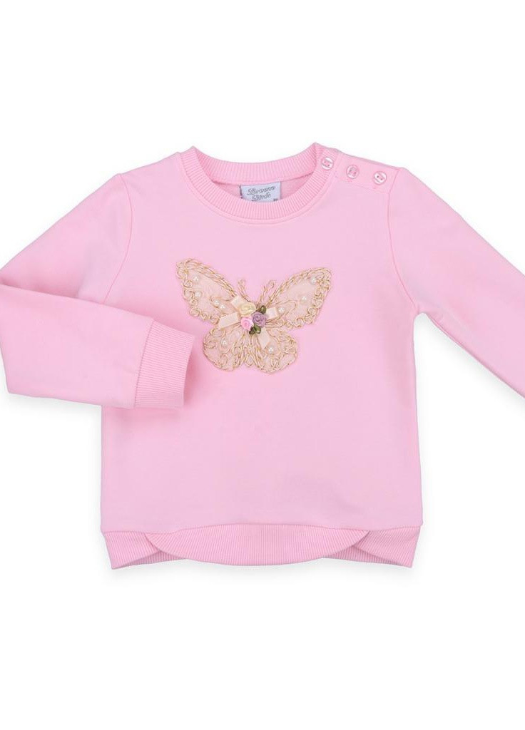 Кофта з мереживною метеликом (10086-92G-pink) Breeze (202374497)