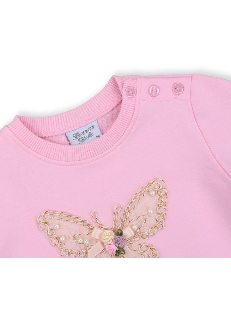 Кофта з мереживною метеликом (10086-92G-pink) Breeze (202374497)