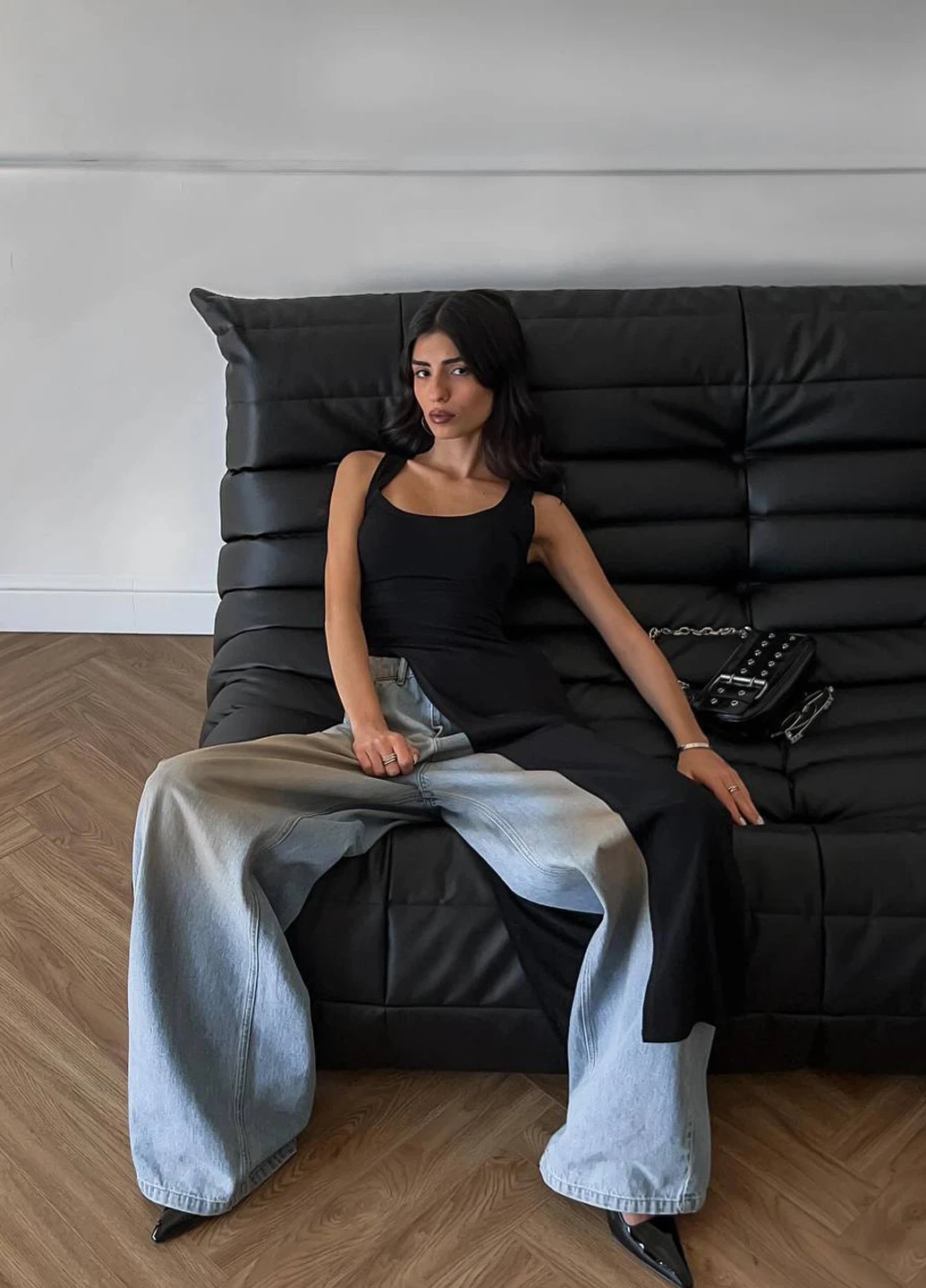 Чорна кежуал сукня сукня-майка Fashion однотонна