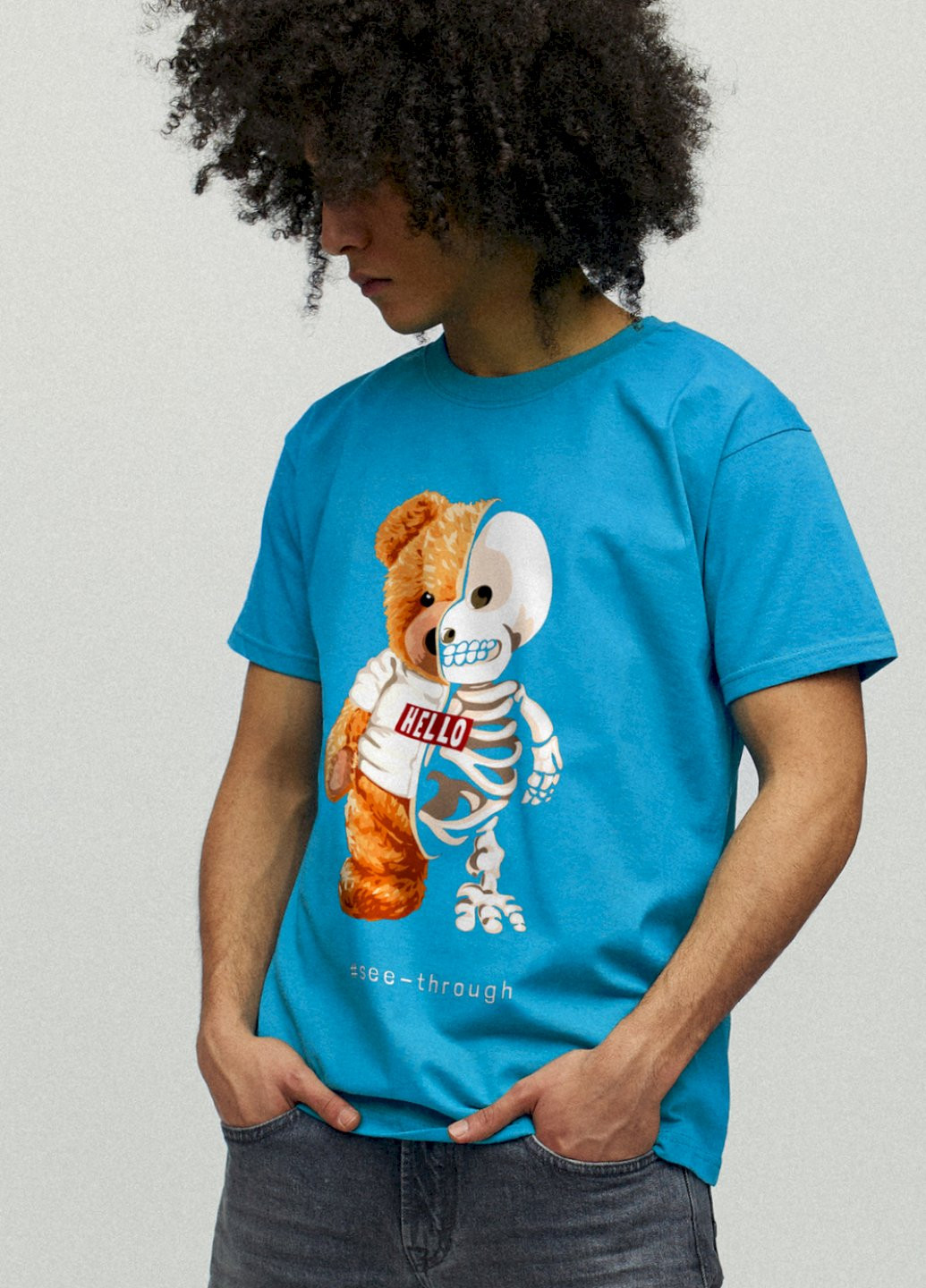 Світло-синя футболка чоловіча YAPPI