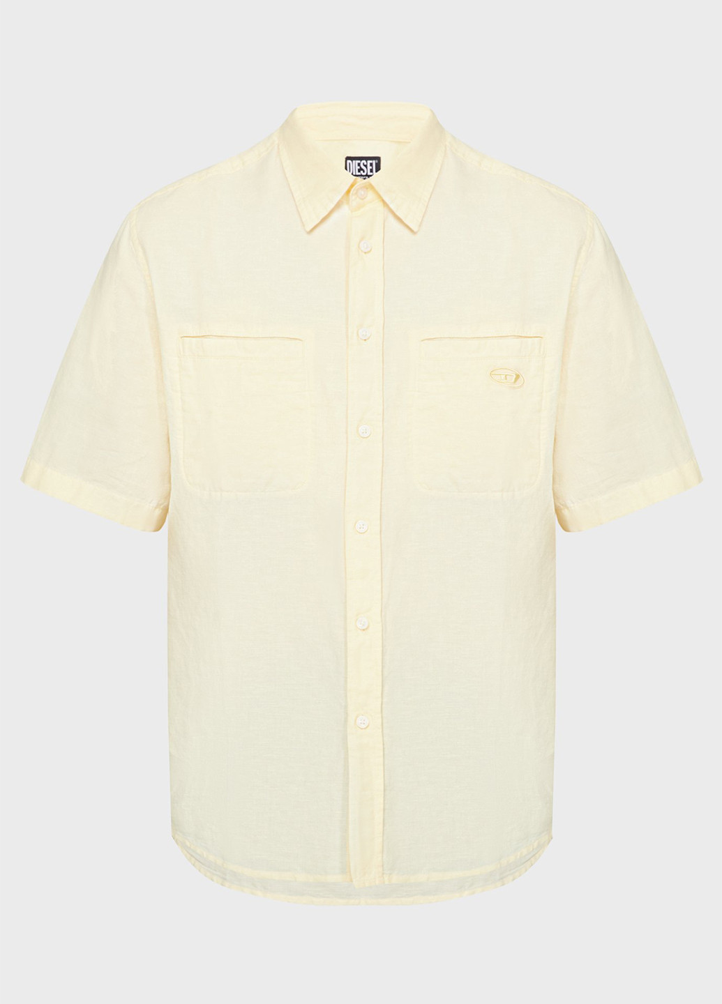 Желтая кэжуал рубашка однотонная Diesel