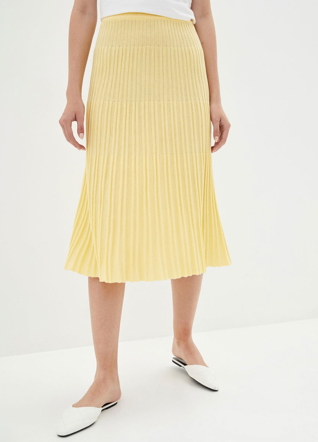 Желтая кэжуал однотонная юбка Sewel