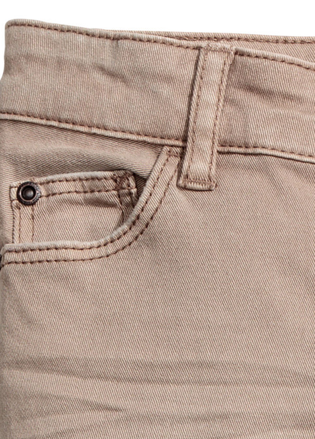 Кофейные демисезонные со средней талией джинсы H&M