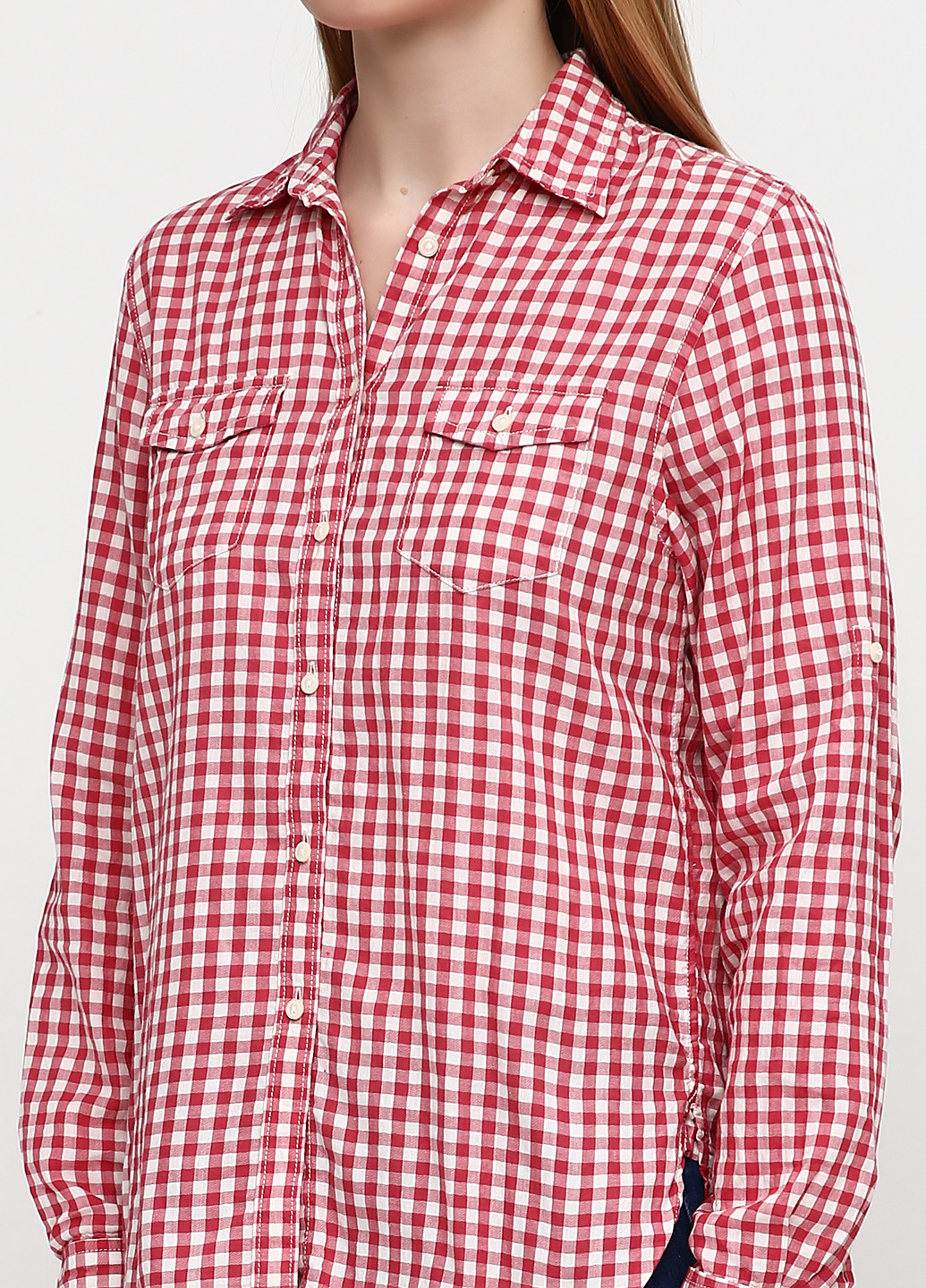 Красная кэжуал рубашка в клетку Ralph Lauren