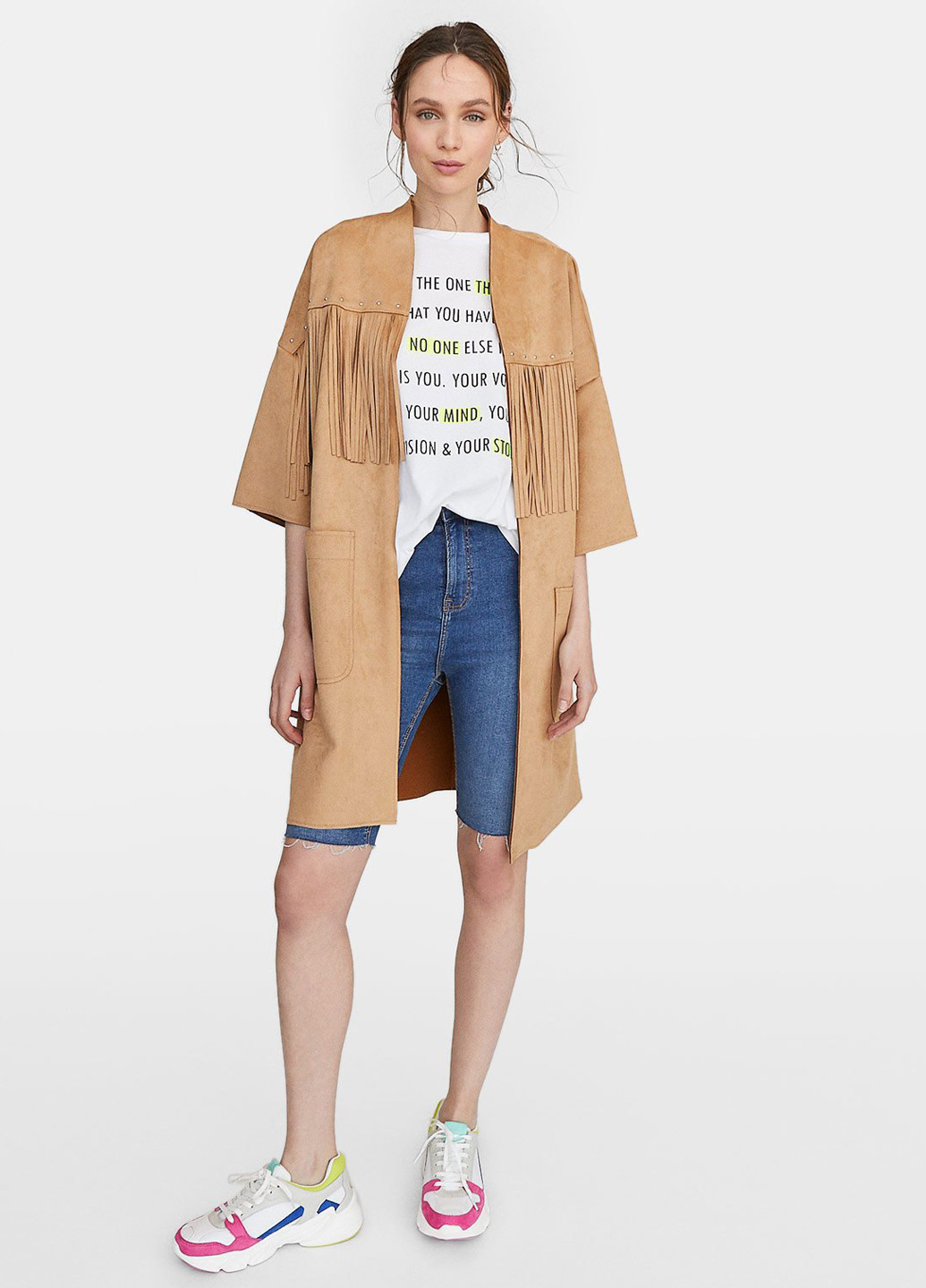 Коричневый демисезонный кардиган Stradivarius