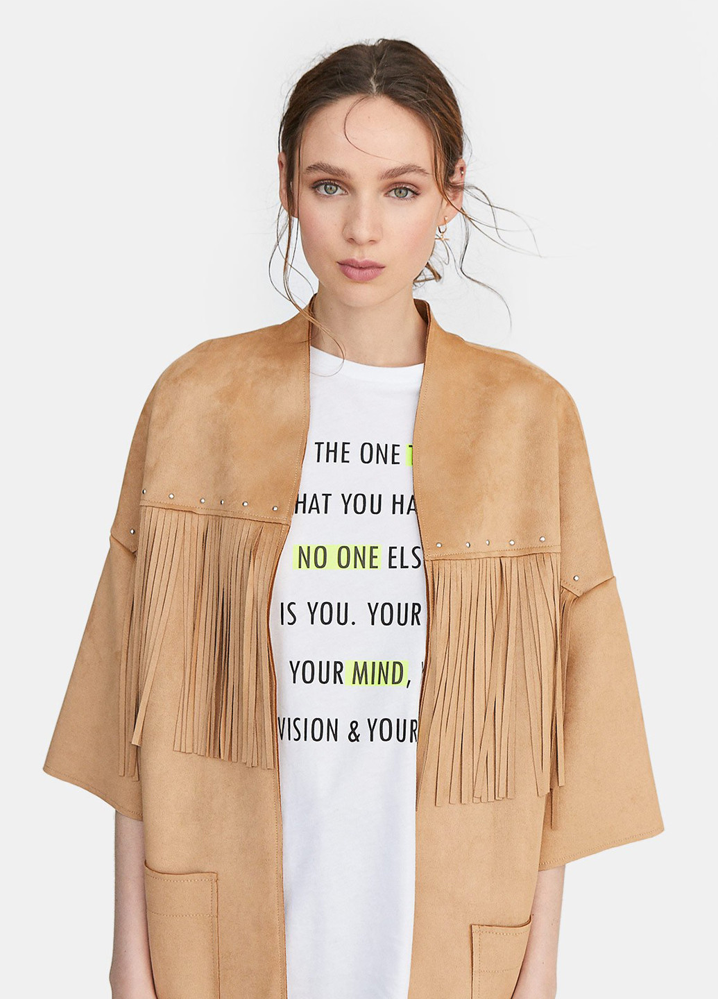 Коричневый демисезонный кардиган Stradivarius