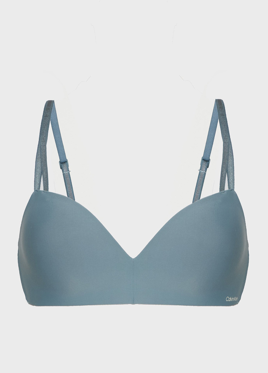 Серо-голубой бесшовный бюстгальтер Calvin Klein без косточек полиамид