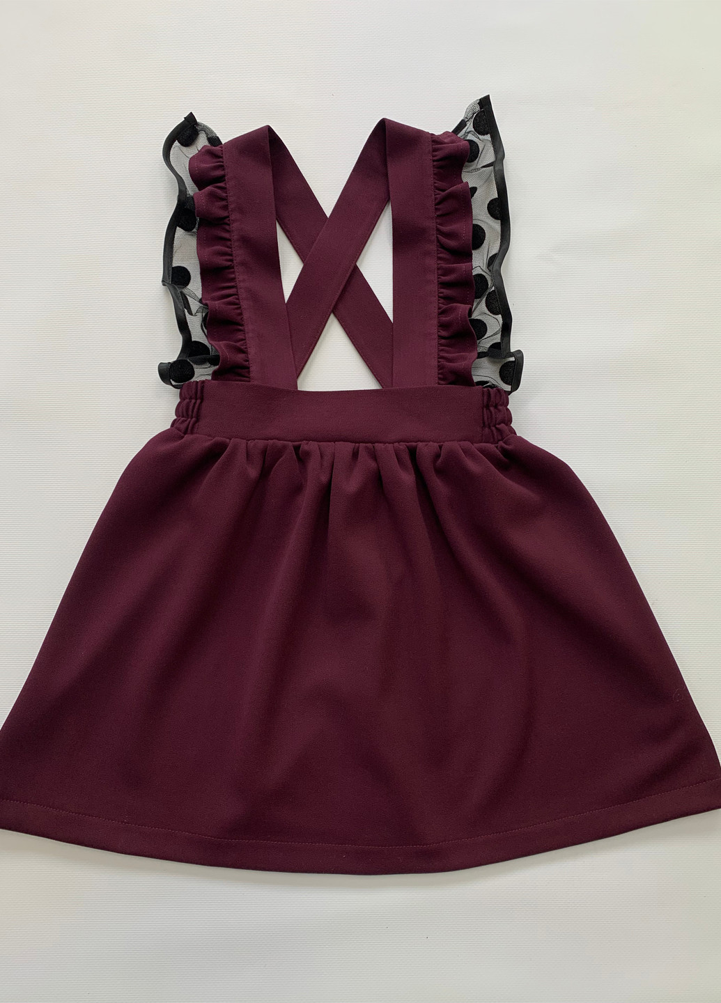 Бордовая кэжуал однотонная юбка Sasha клешированная