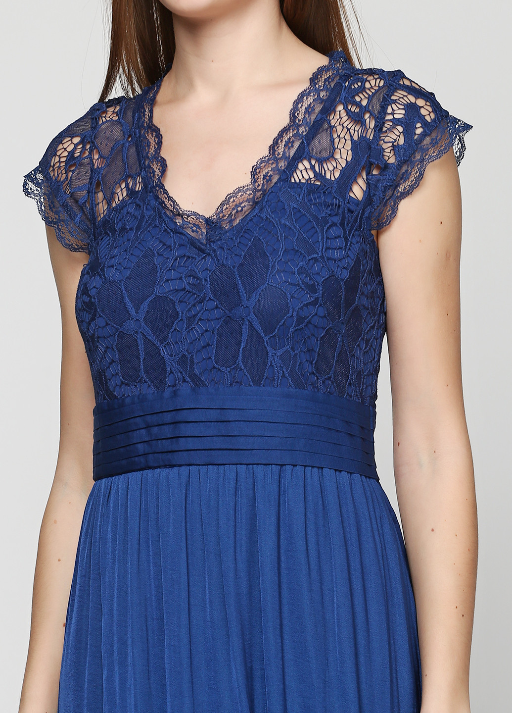 Синее вечернее платье Vila однотонное