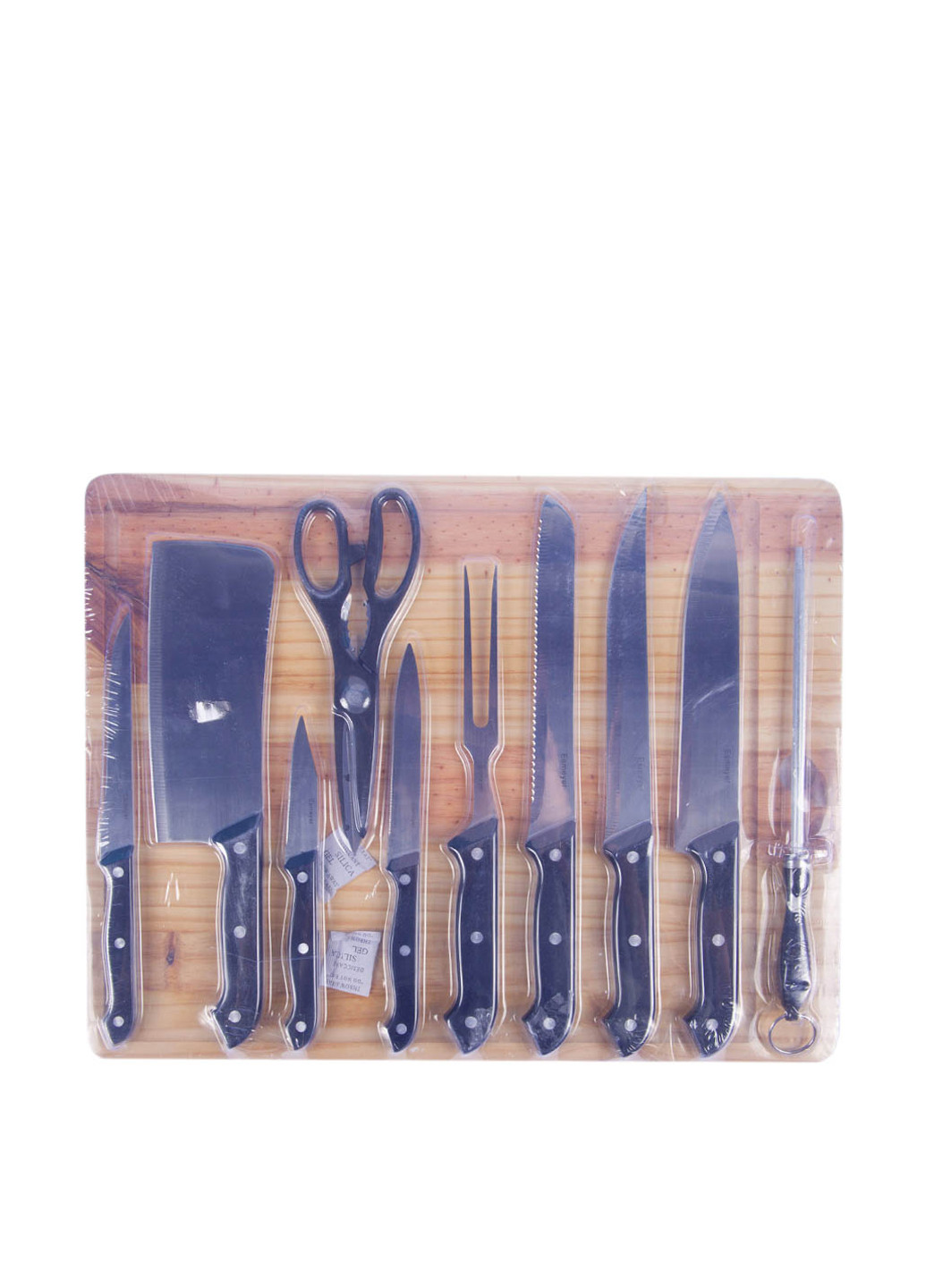 Набор ножей с разделочной доской (11 пр.) Lidl чёрные, пластик, металл