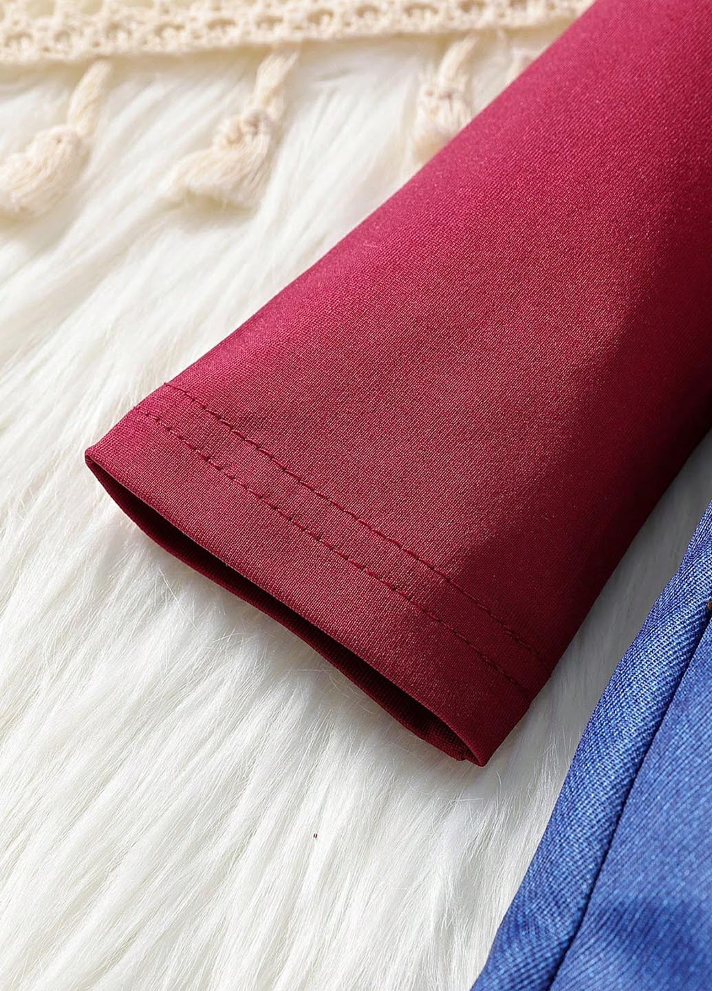 Комбинированный демисезонный комплект (блуза, комбинезон) SHEIN