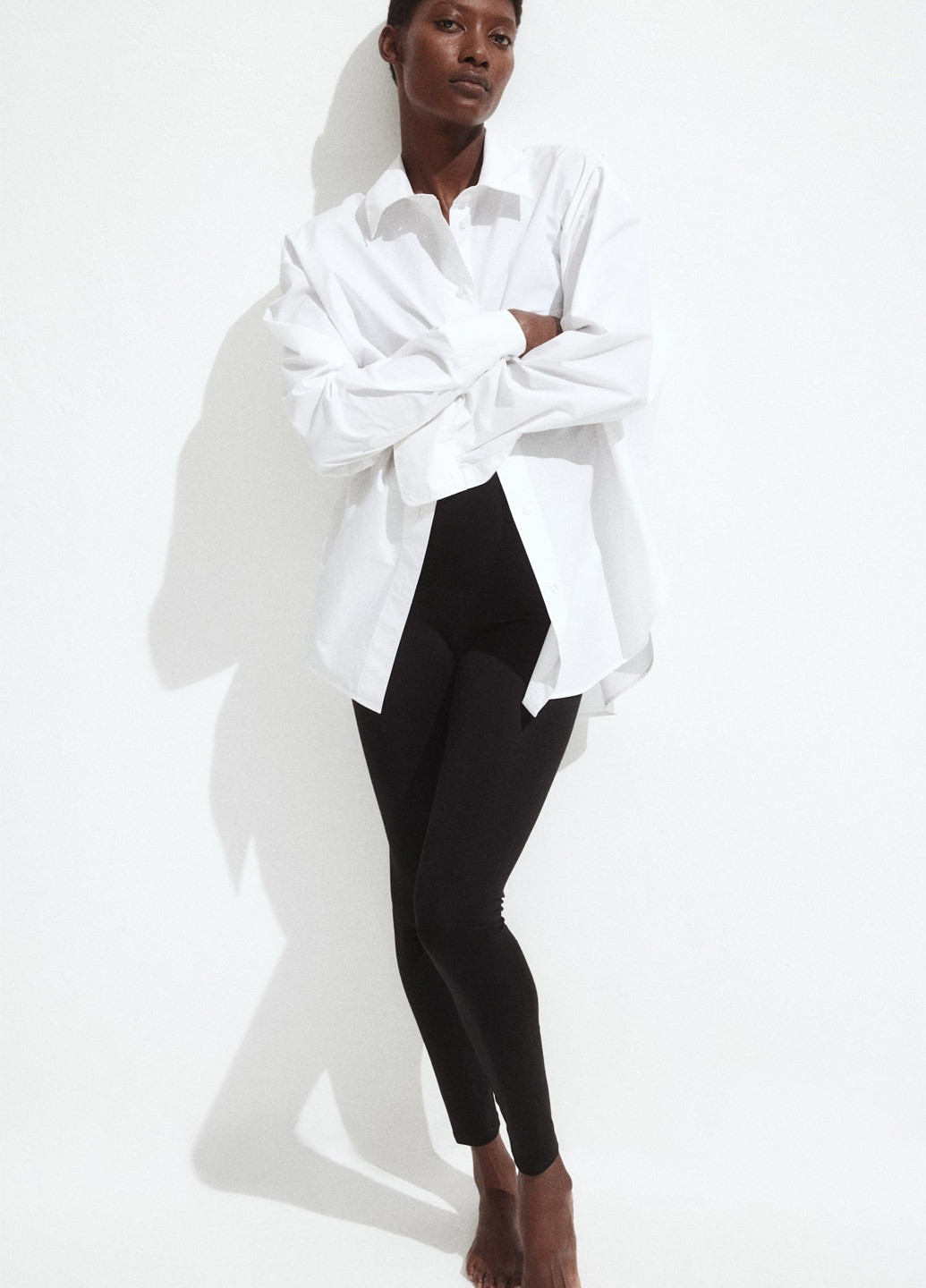 Черные демисезонные леггинсы для беременных H&M