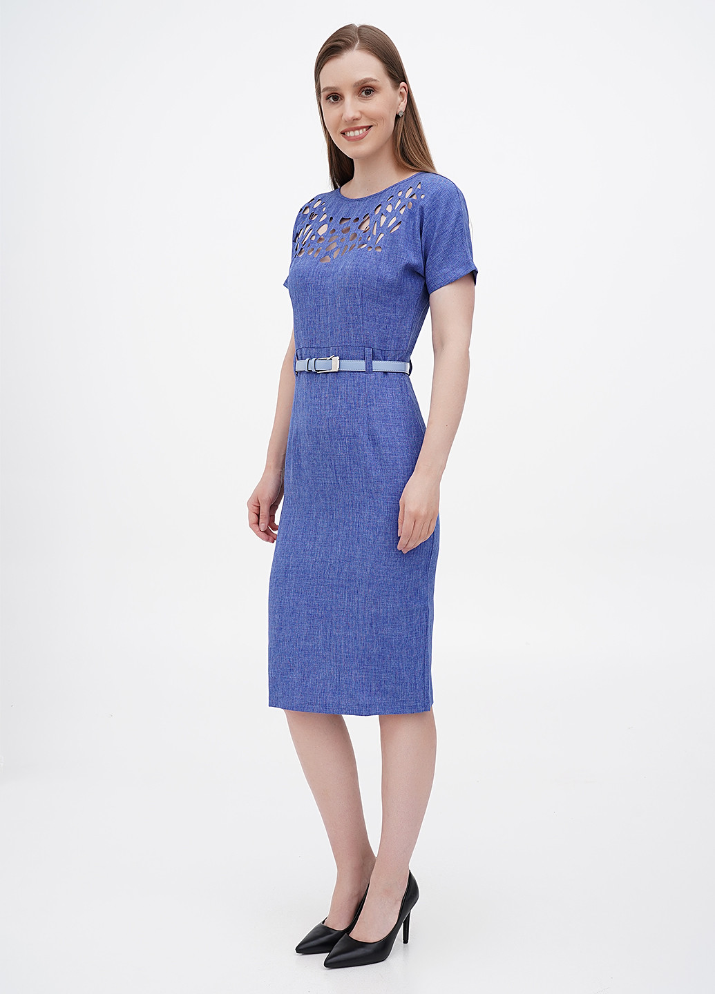 Світло-синя кежуал сукня футляр Maurini однотонна