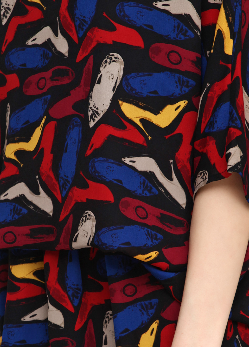 Комбинированное кэжуал платье Andy Warhol с абстрактным узором