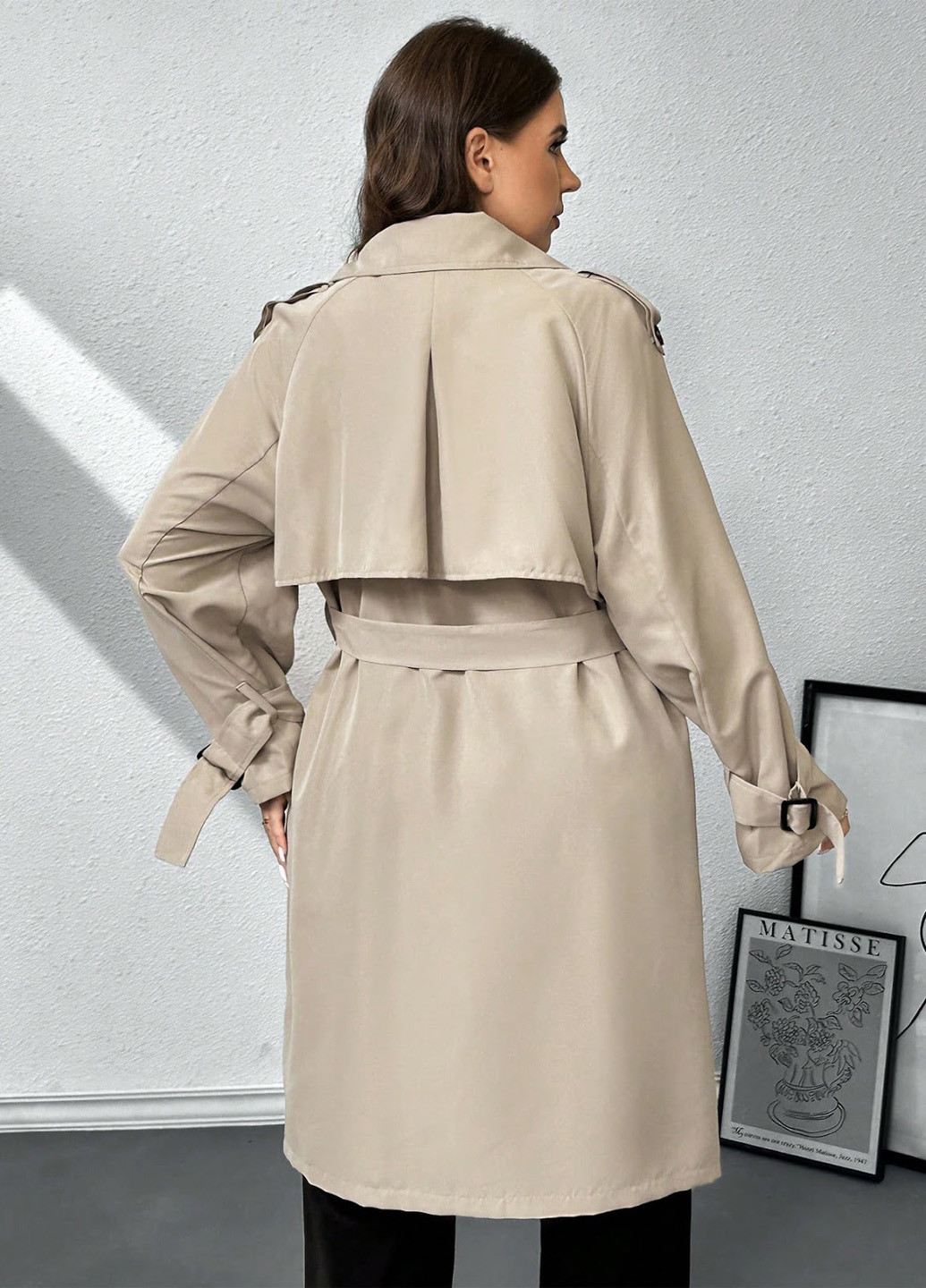 Плащ SHEIN тренчкот на пуговицах демисезон (324691287)