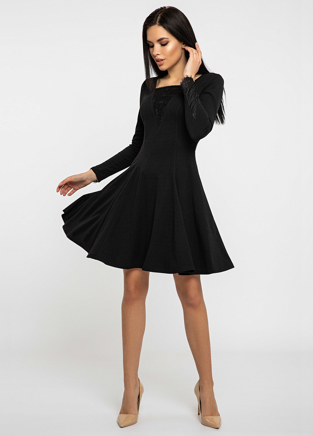Черное кэжуал платье Simply Brilliant однотонное