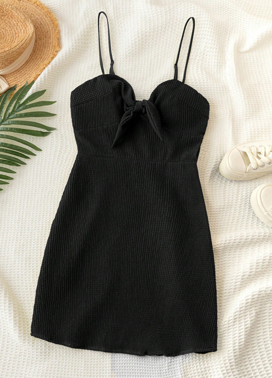 Черное кэжуал платье SHEIN однотонное