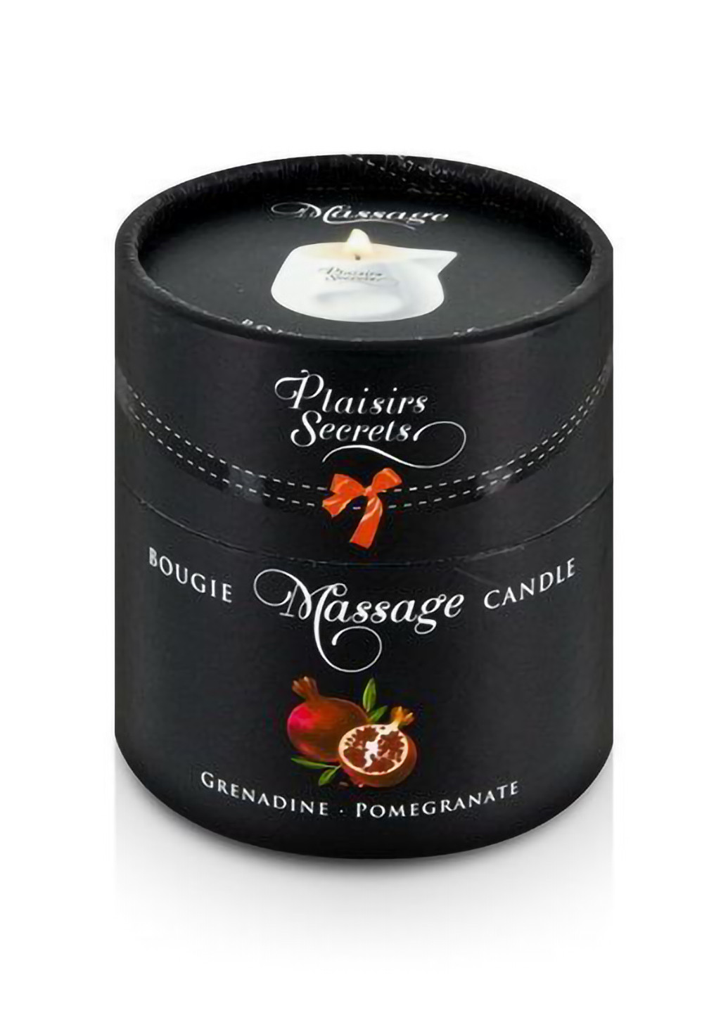 Масажна свічка Pomegranate (80 мл) подарункова упаковка, керамічний посуд Plaisirs Secrets (254152082)