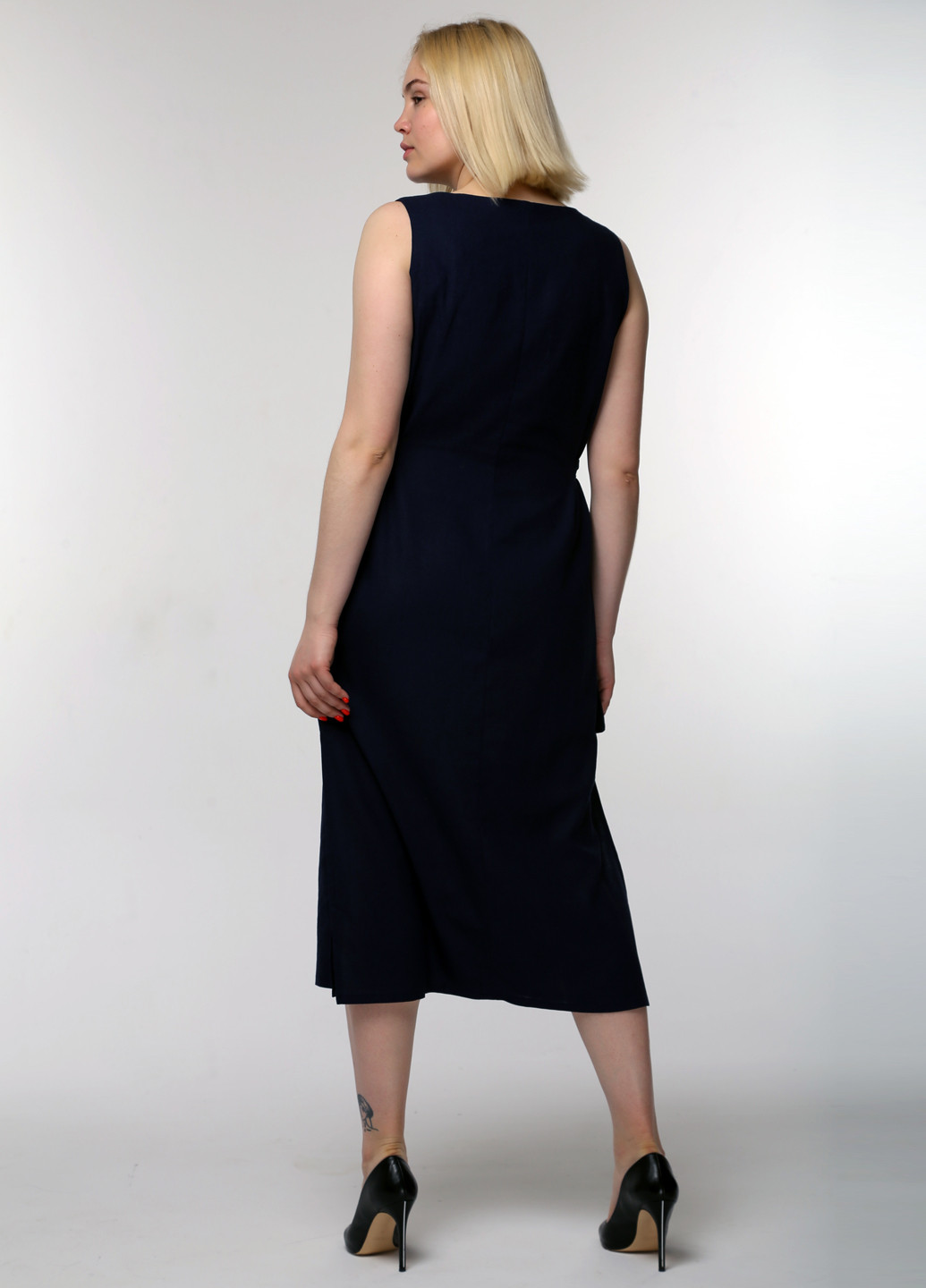 Темно-синя кежуал сукня Maxiline однотонна