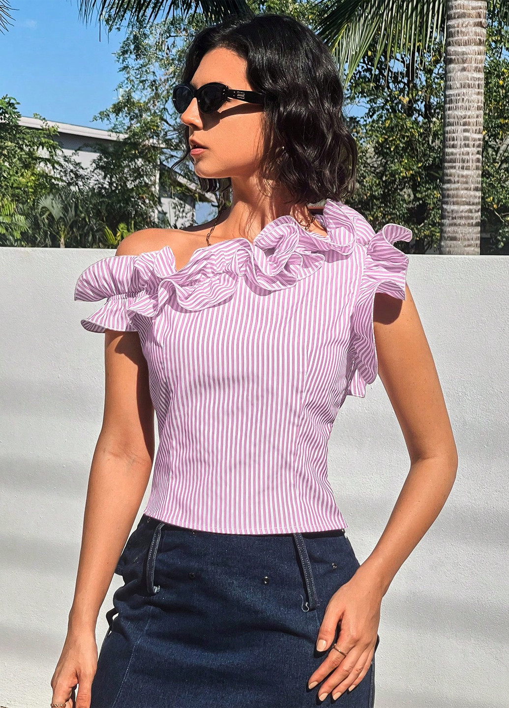 Светло-розовая блуза SHEIN