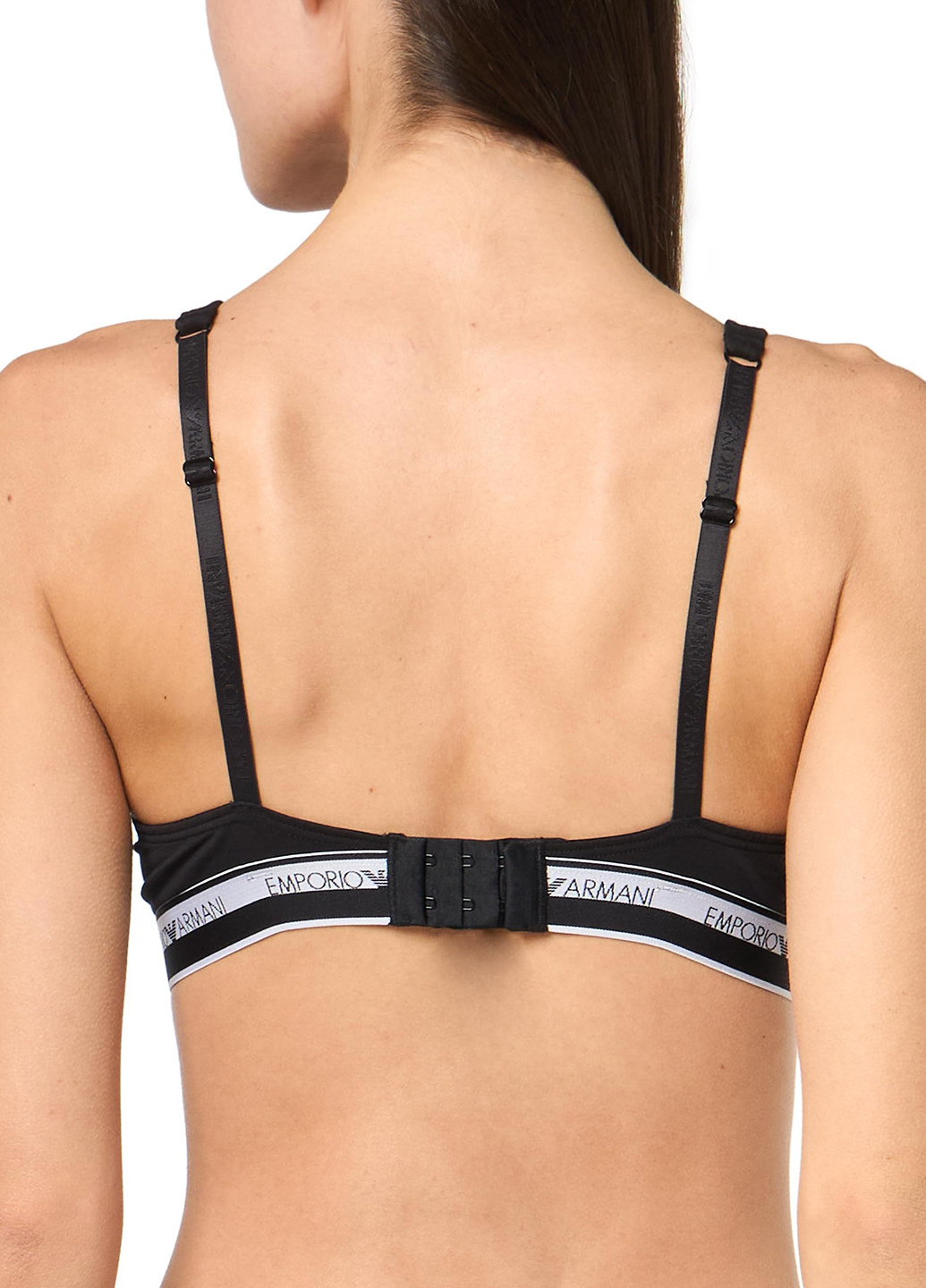 Чорний бралетт бюстгальтер Emporio Armani без кісточок бавовна