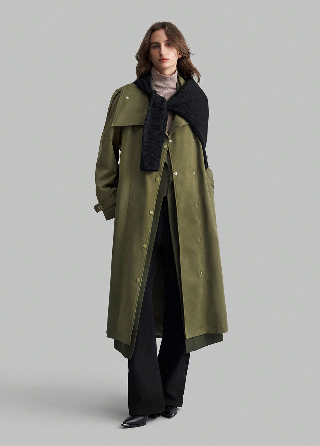 Плащ SHEIN тренчкот на кнопках демісезон (333879800)