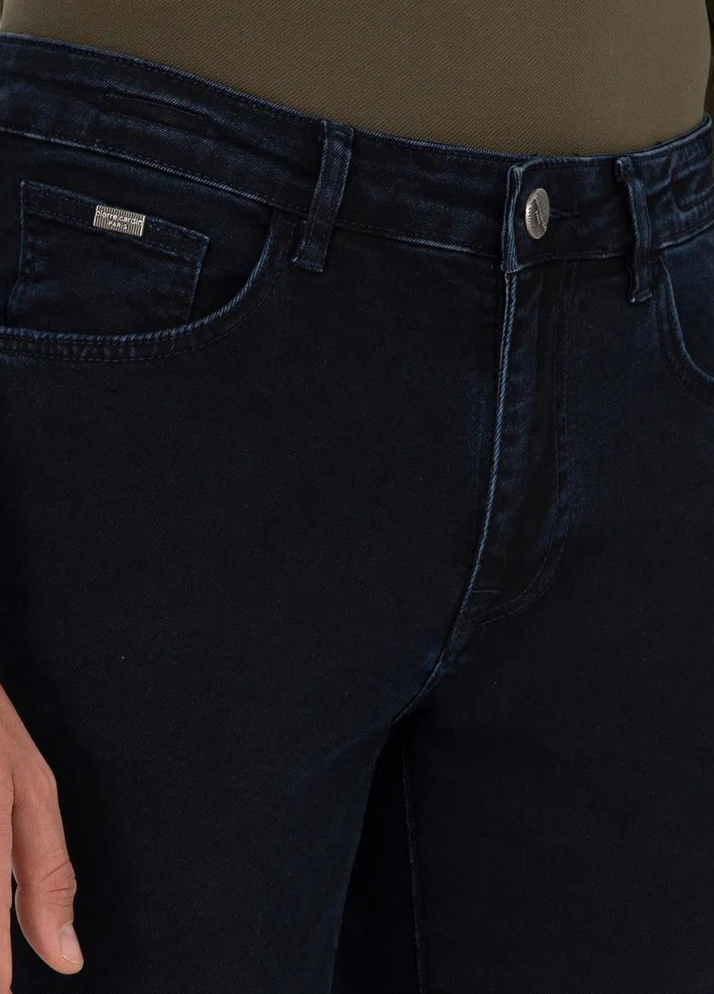 Темно-синие демисезонные слим джинсы Pierre Cardin