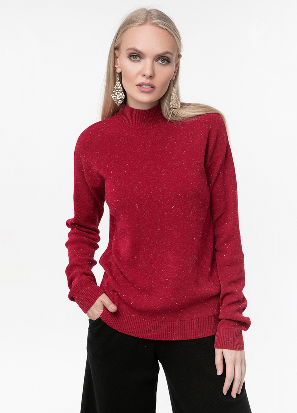 Темно-вишневый демисезонный свитер Sewel