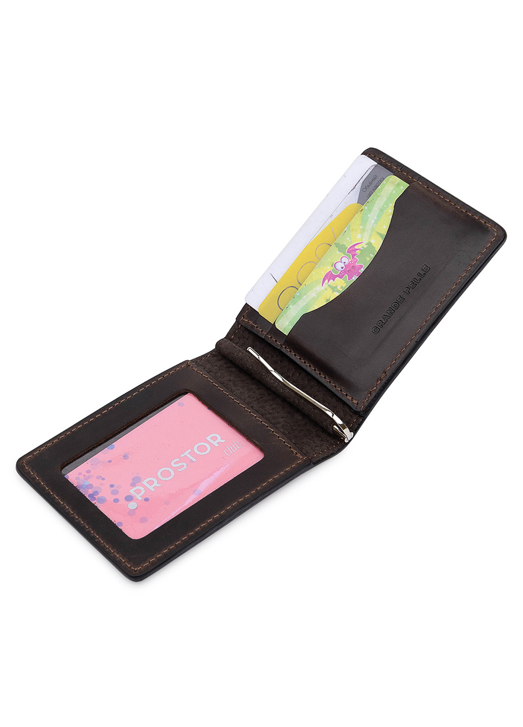 Чоловік шкіряний затиск для грошей 11х8х0,7 см Grande Pelle (250097470)