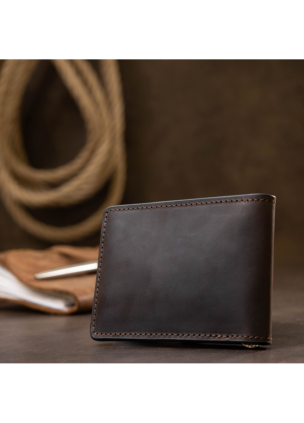 Чоловік шкіряний затиск для грошей 11х8х0,7 см Grande Pelle (250097470)