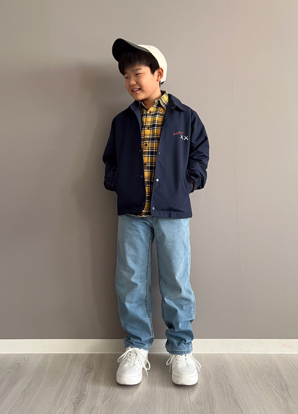 Синяя демисезонная куртка Uniqlo