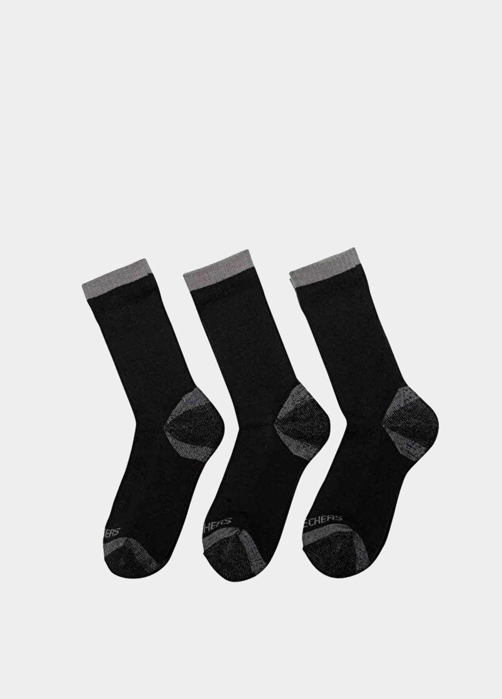 Чёрные носки (3 пары) Skechers колор бблои (325233007)