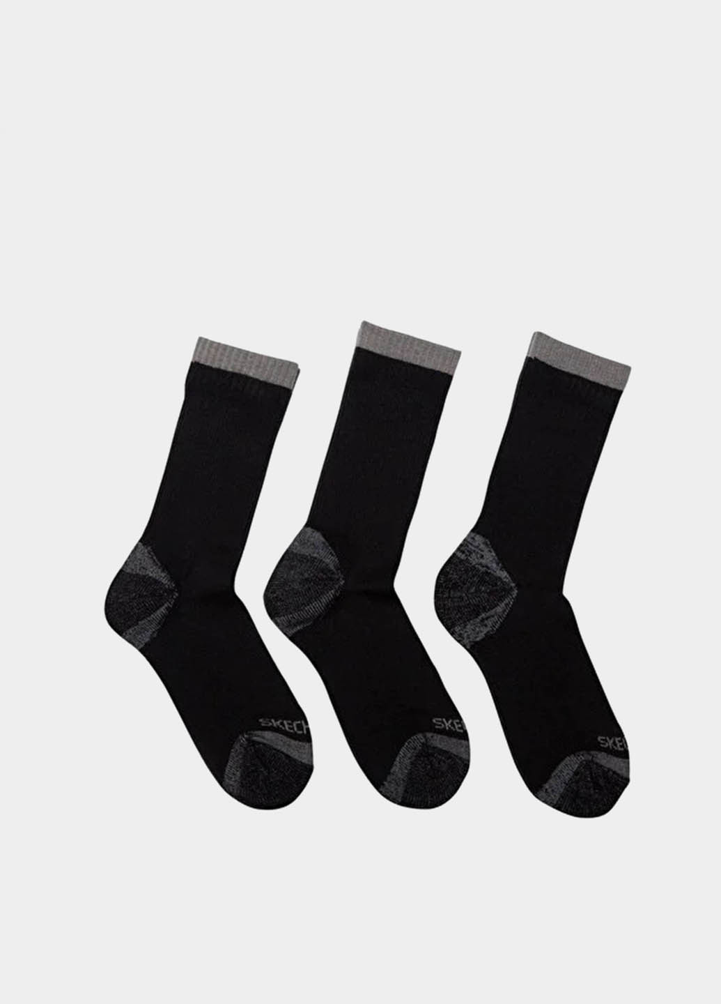 Чёрные носки (3 пары) Skechers колор бблои (325233007)