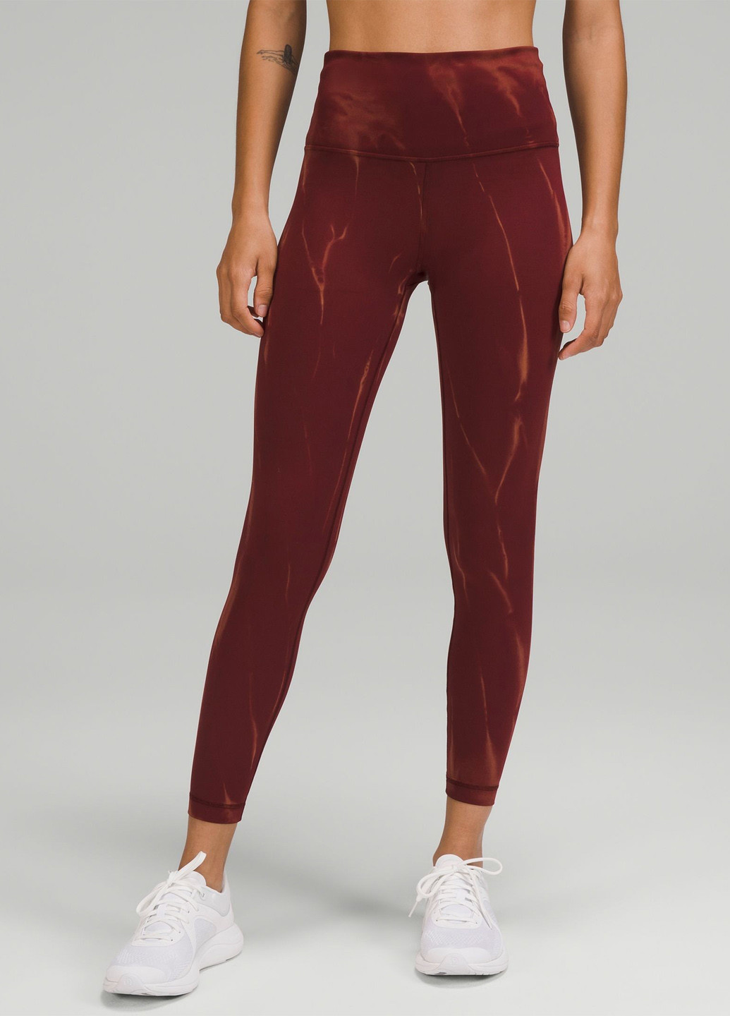 Бордовые демисезонные легинсы Lululemon Athletica
