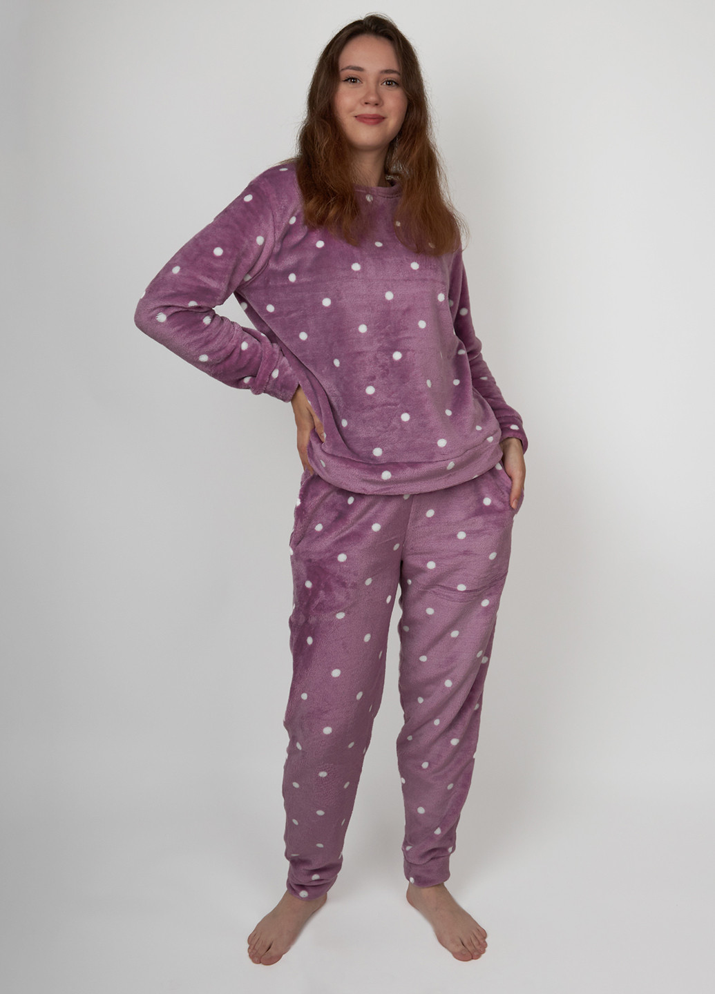 Фіолетова зимня піжама (світшот, штани) dexter's