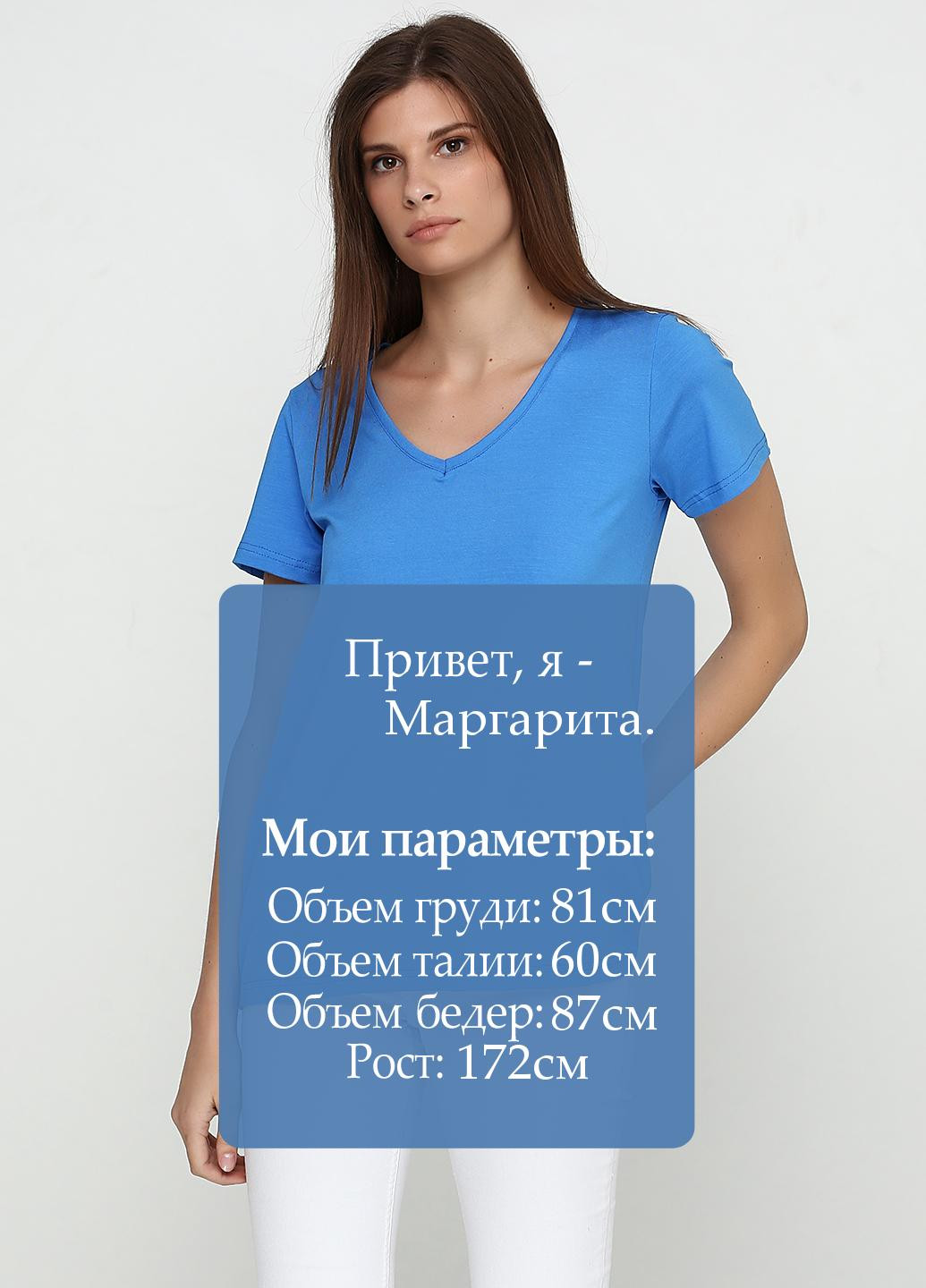 Світло-синя літня футболка MAKSYMIV