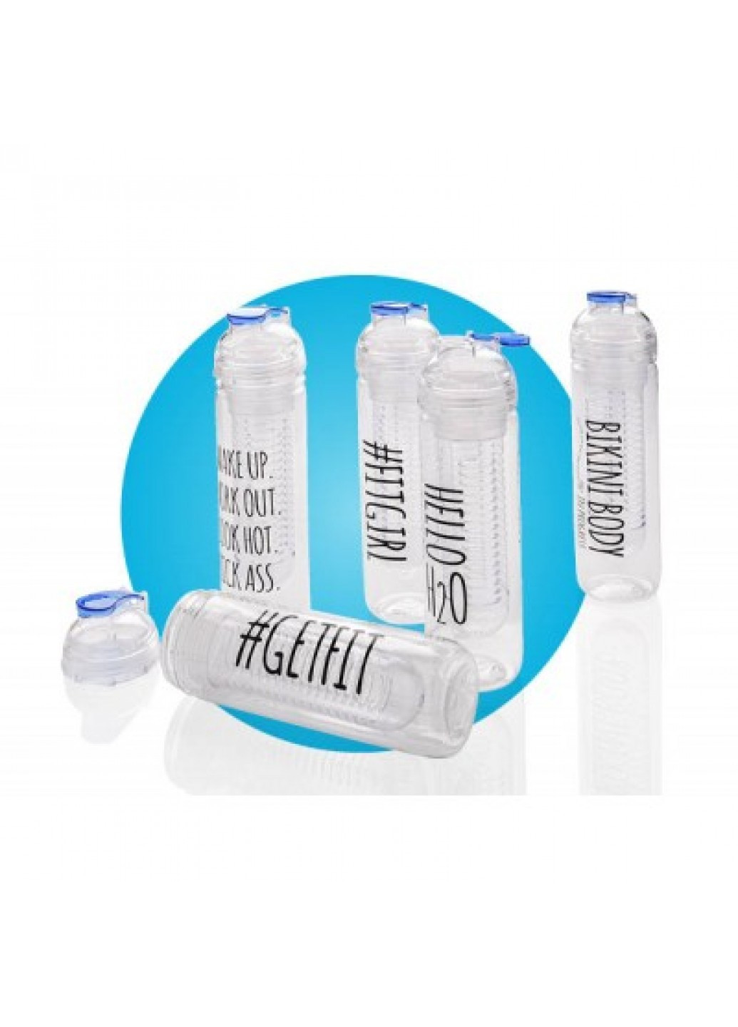 Пляшка для води Printed 500 мл з інфузорій Loooqs p436.815p (216454268)