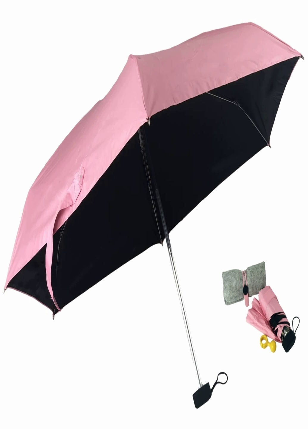 Дорожня кишенькова міні парасолька в чохлі (184099655) Рожевий Francesco Marconi (205436448)