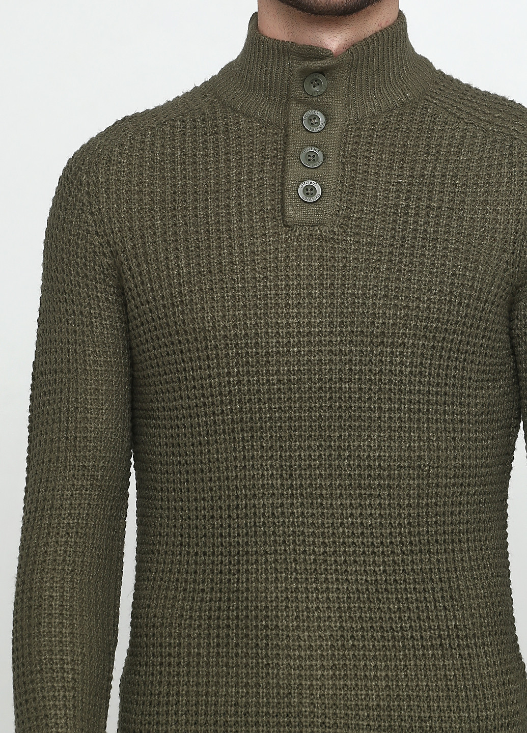 Темно-зеленый демисезонный свитер Terranova