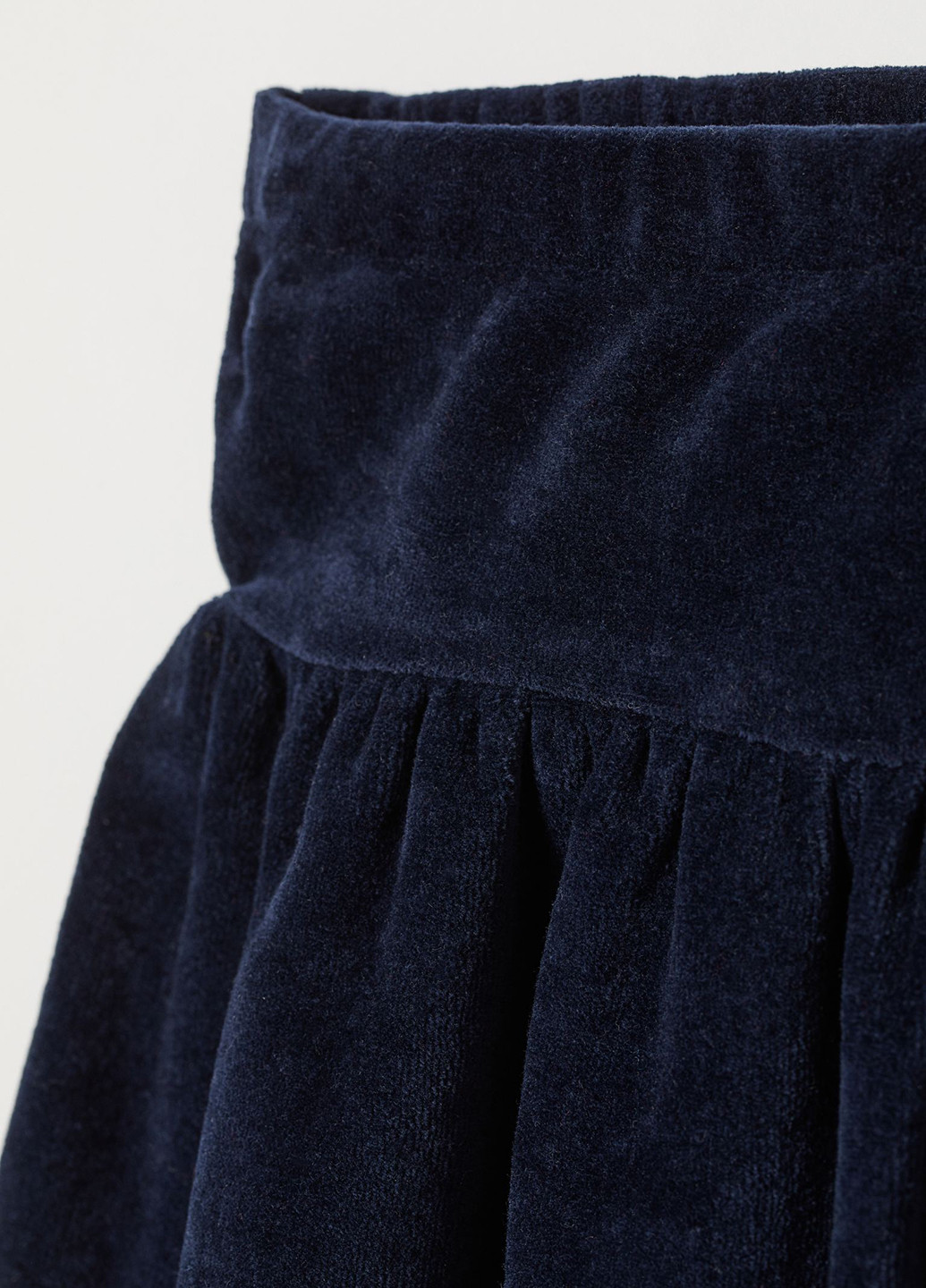 Спідниця H&M кльош однотонна темно-синя кежуал бавовна